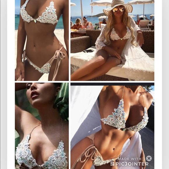 Other - Dusty Rose & Mother of Pearl Detailed Bikini 👙